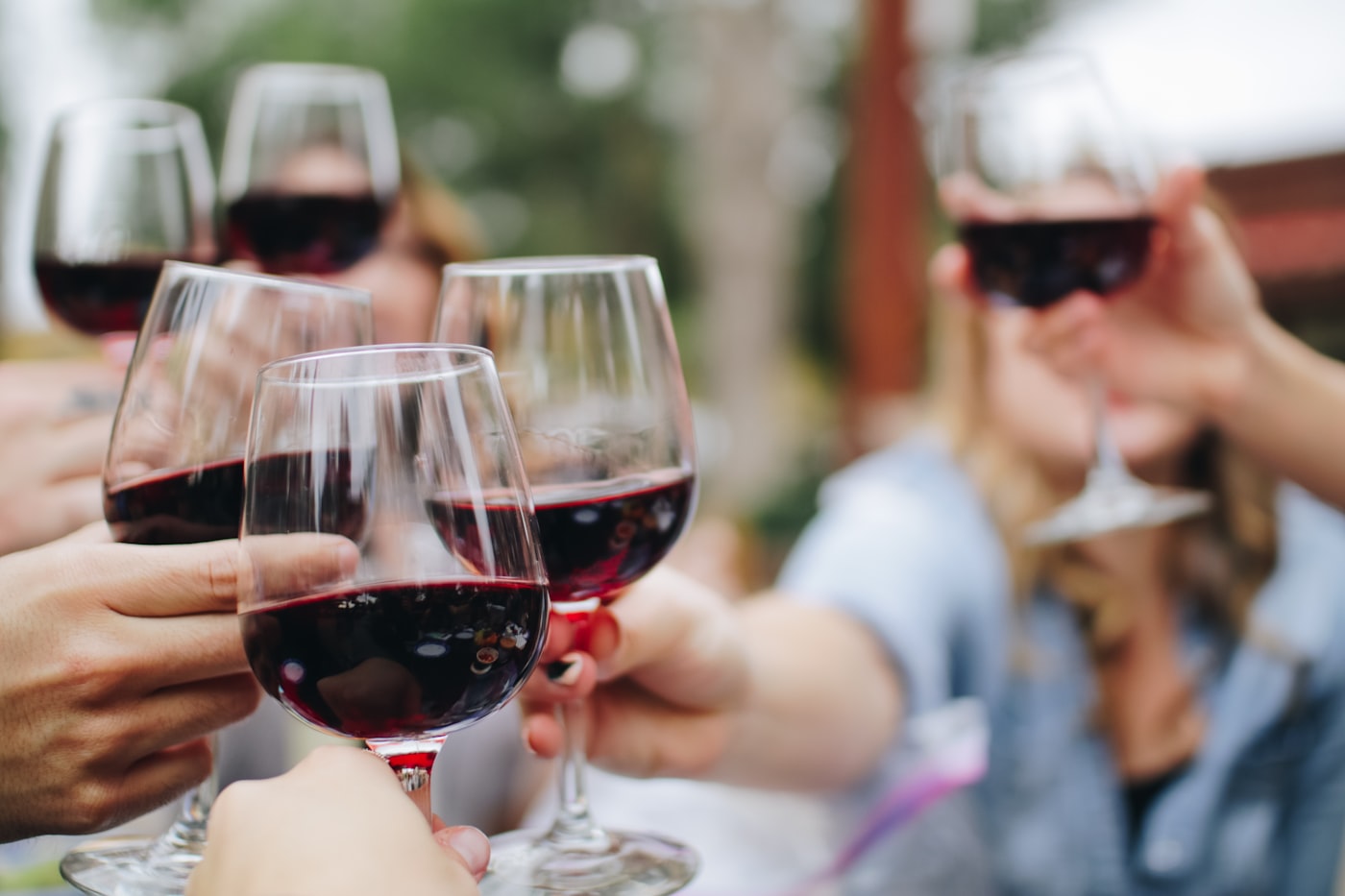 Wine being poured at the table